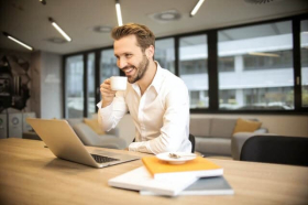 man with coffee