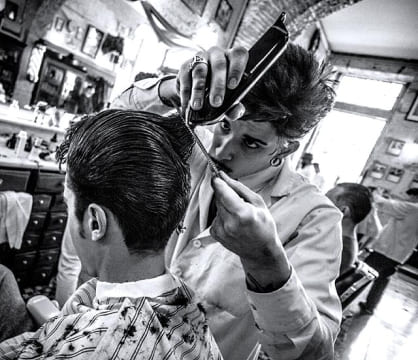 example of making man's haircut